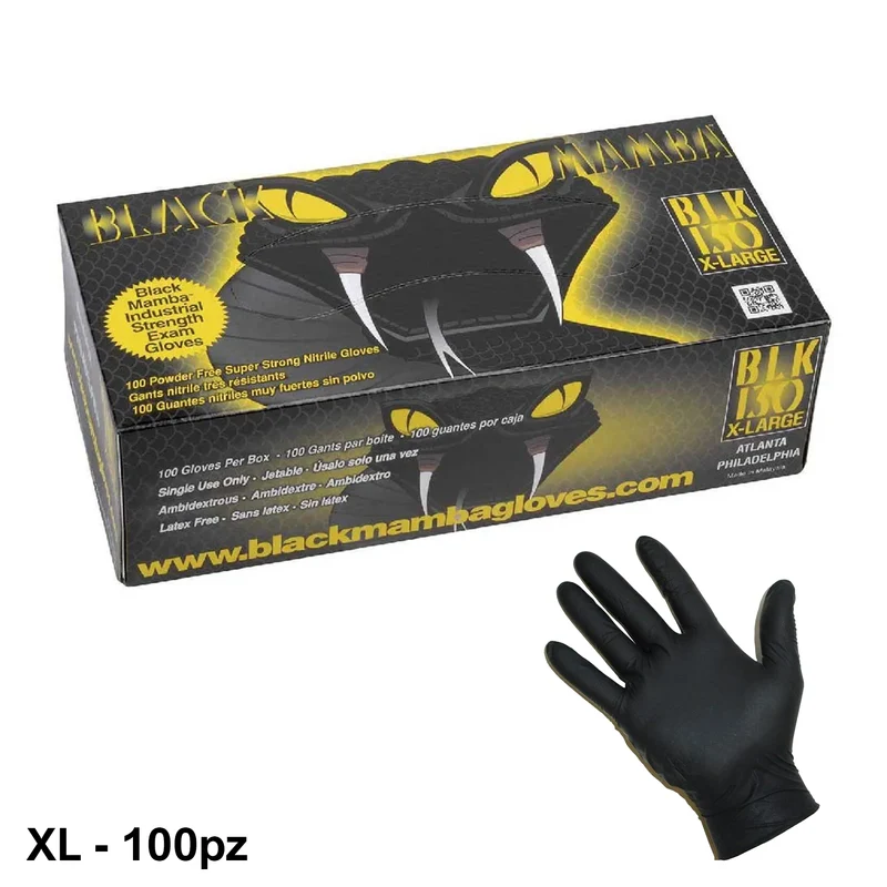 Gants en nitrile BLACK MAMBA, taille XL - boîte de 100