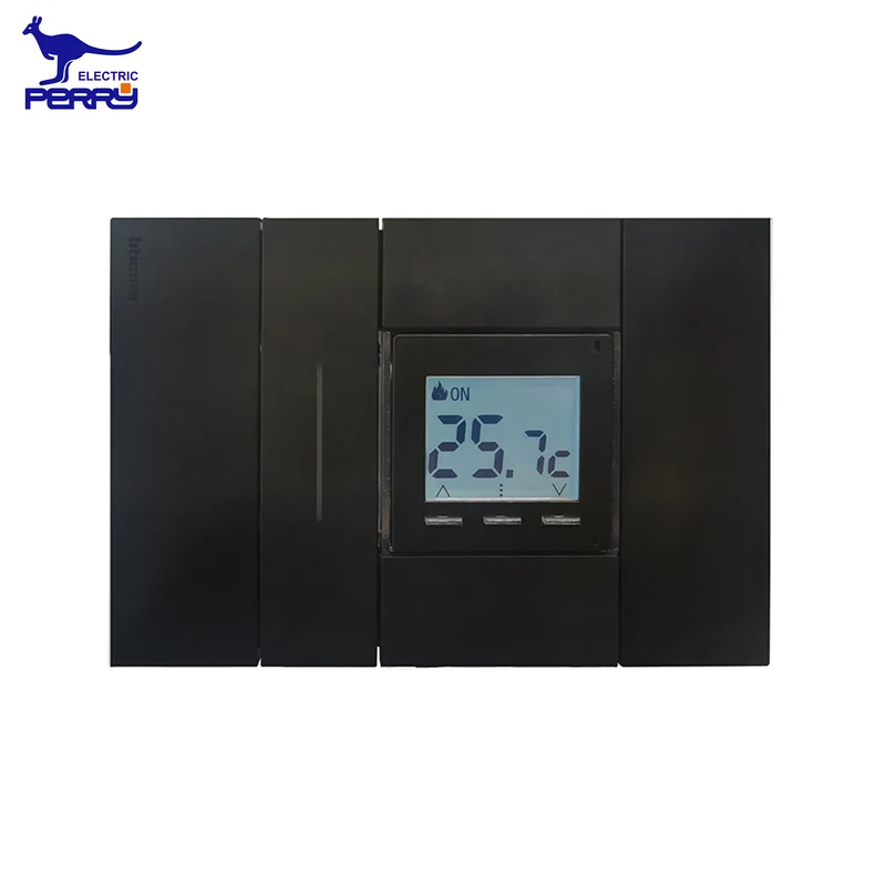 Thermostat numérique intégré 220 V avec 2 modules civils, série DADO