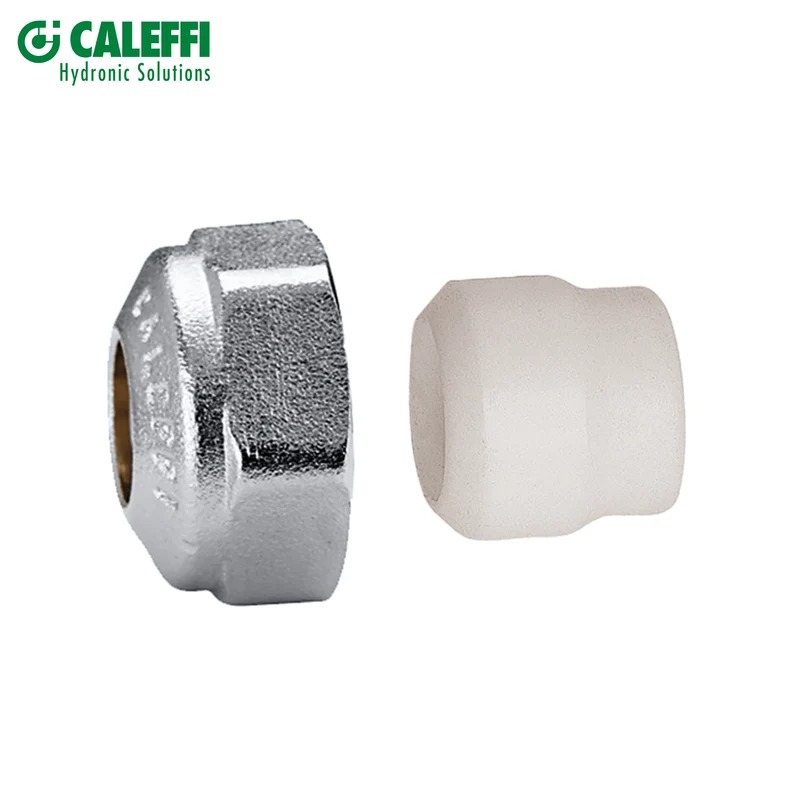 Raccord de garniture mécanique Caleffi Ø18 en PTFE avec noyau de renfort