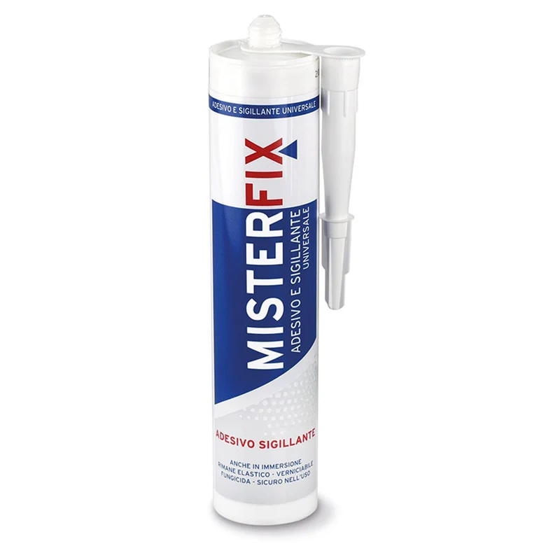 Mister FIX 290 ml Mastic silicone transparent, peignable et pour immersion