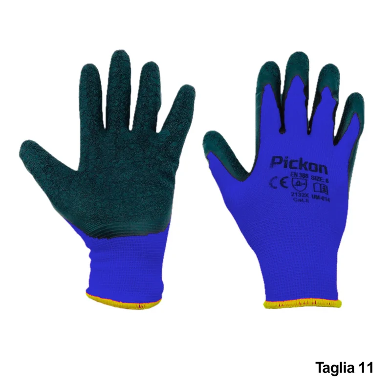 Gants en polyester avec paume en latex - Taille 11