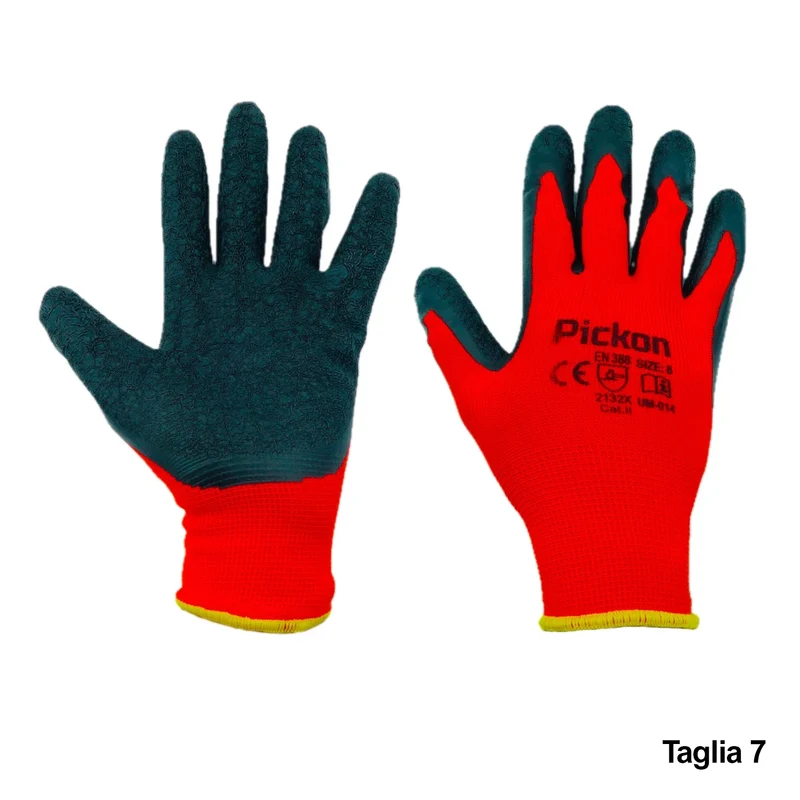 Gants en polyester avec paume en latex - Taille 7