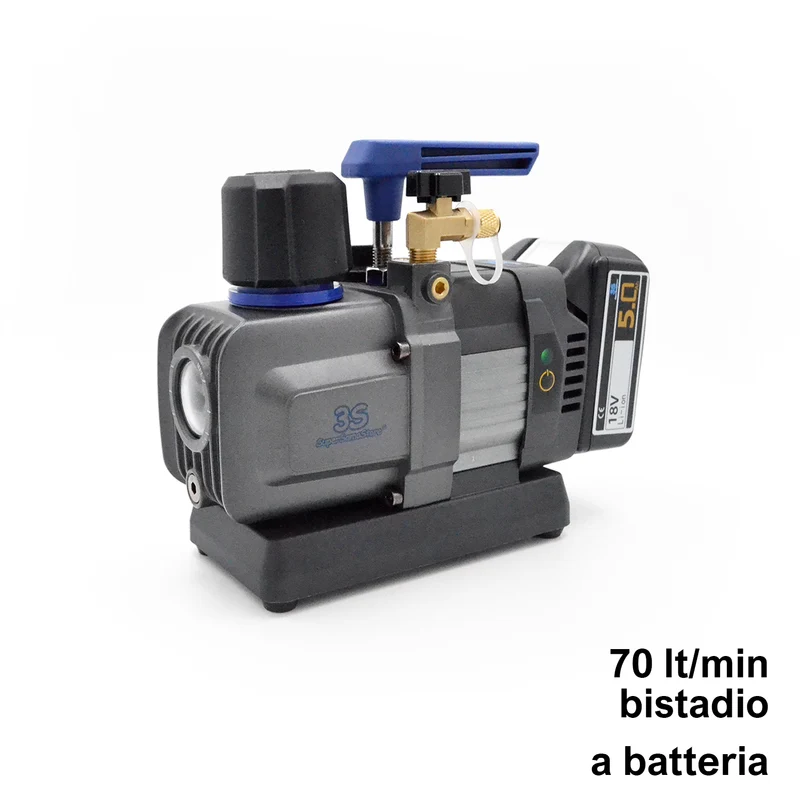 Pompe à vide à deux étages de 70 l/min avec batterie au lithium