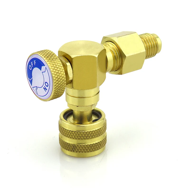 Vanne d'arrêt coudée à 90° 1/4'' R404 R134