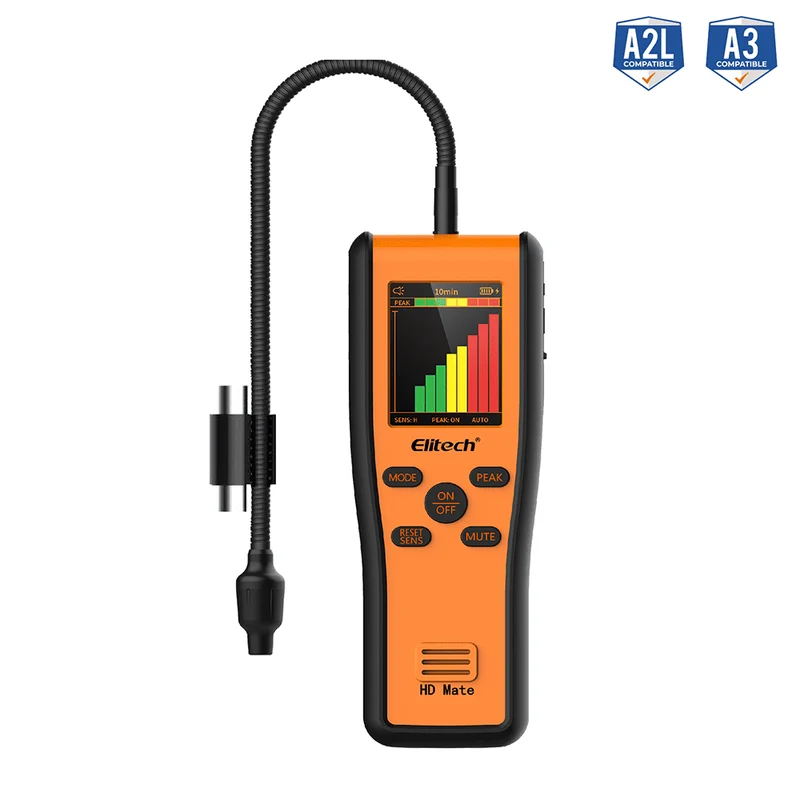 Détecteur électronique de fuites de gaz réfrigérant HD MATE Elitech 3 gr/y