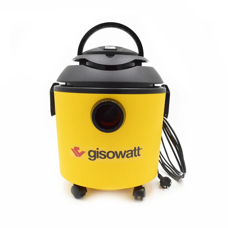 Aspirateur GISOWATT TechnoCleaner 20P, 100 % fabriqué en Italie, pour solides et liquides, idéal pour les miettes et les poêles à granulés (couleur jaune).