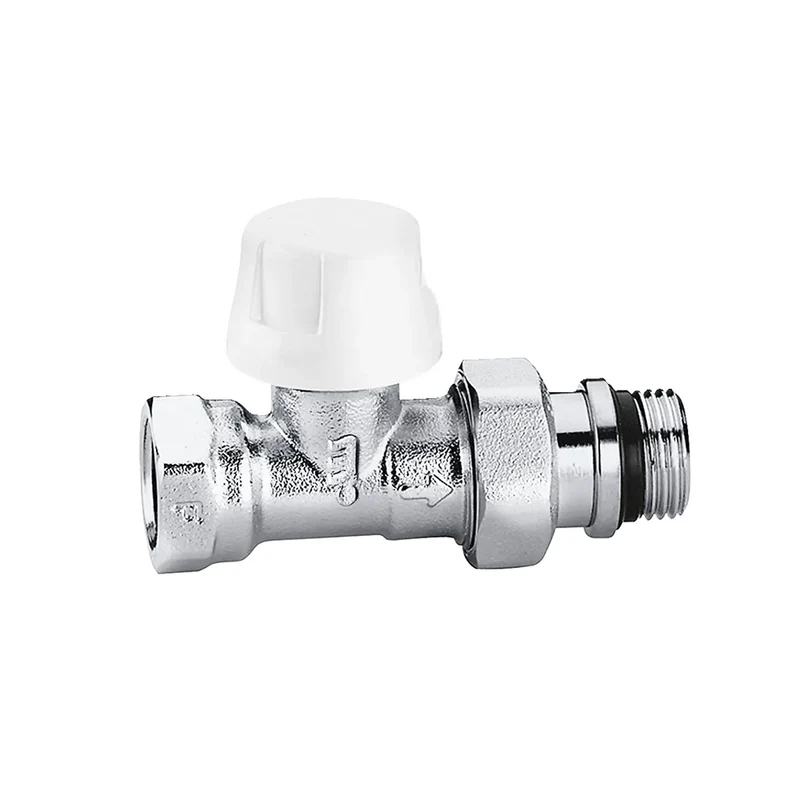 Vanne droite Caleffi 1/2'' conçue pour la régulation thermostatique, raccord en fer