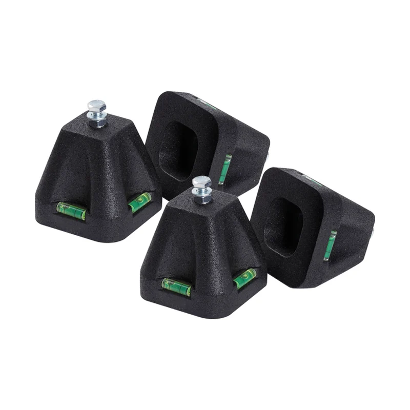 Kit de 4 supports coniques en caoutchouc noir pour unités de climatisation extérieures, 200 kg chacun