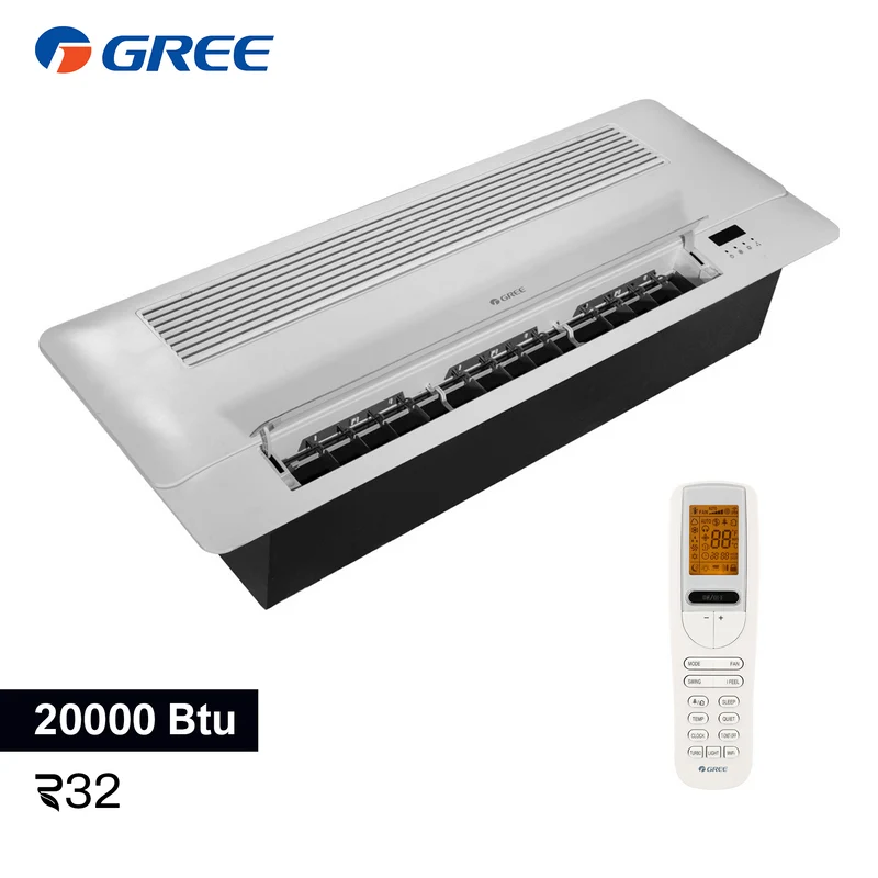 Cassette interne U. R32 1 voie Gree 20 000 Btu, télécommande et grille de panneau TD01 incluses