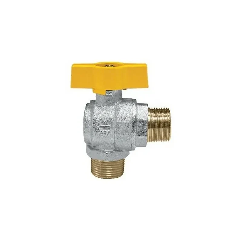 Vanne à bille carrée Venus 1/2'' MM pour vanne papillon à gaz avec levier jaune