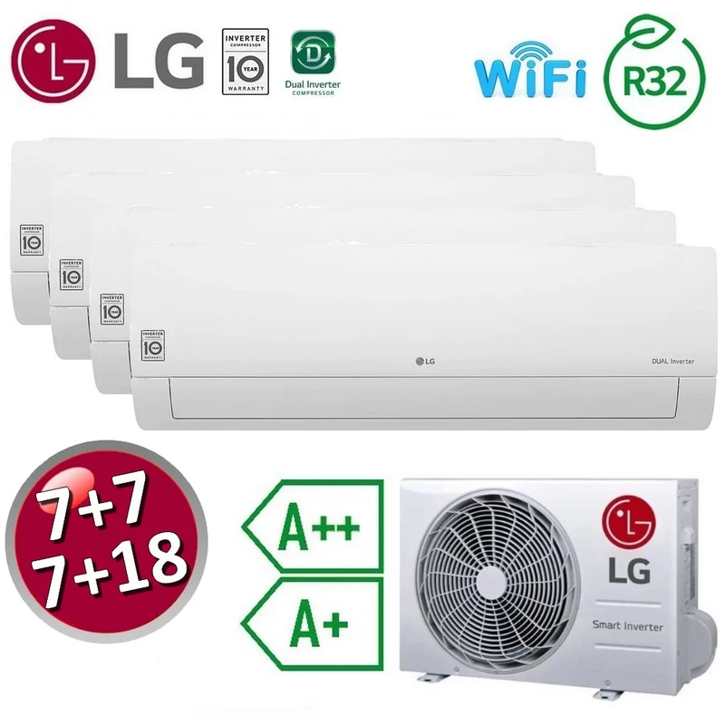 LG LIBERO SMART quadri split 7000+7000+7000+18000 Btu A++/A+