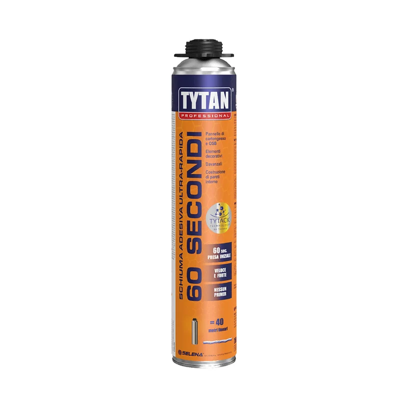 Mousse de polyuréthane 60 secondes à utiliser avec un pistolet jaune de 750 ml