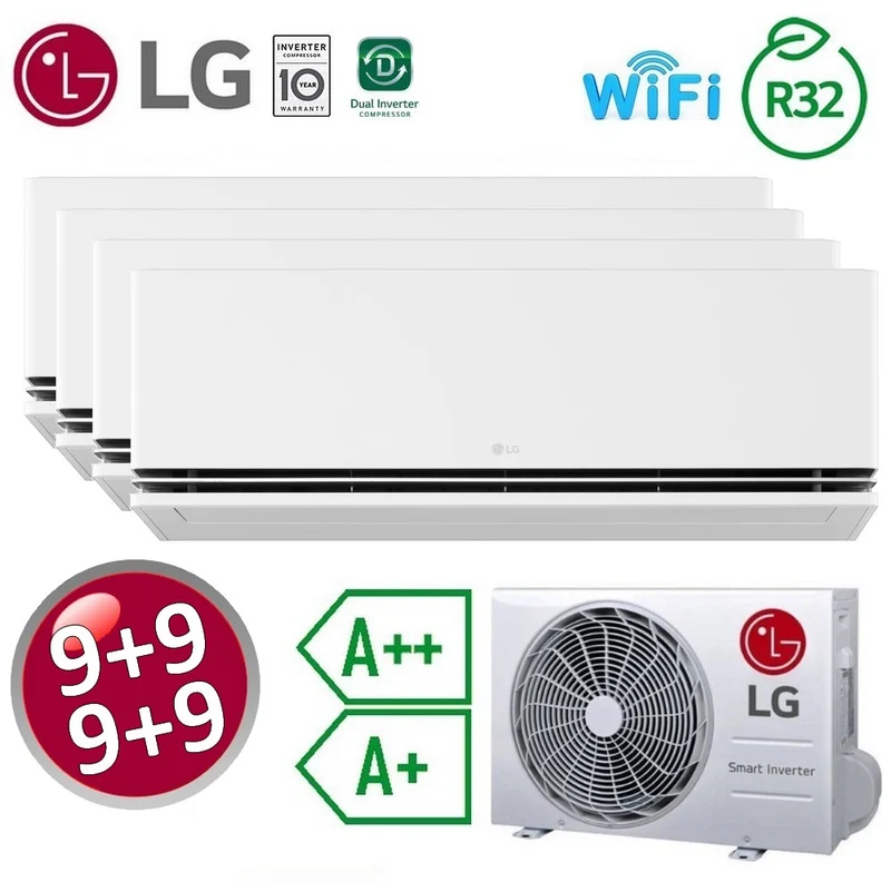 Climatiseur split quadruple LG DELUXE WiFi ThinQ A++/A+ 9000+9000+9000