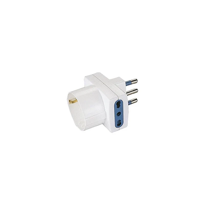 Adaptateur triple 2P+T 16A 1 prise Schuko P30 2 prises bidirectionnelles P17