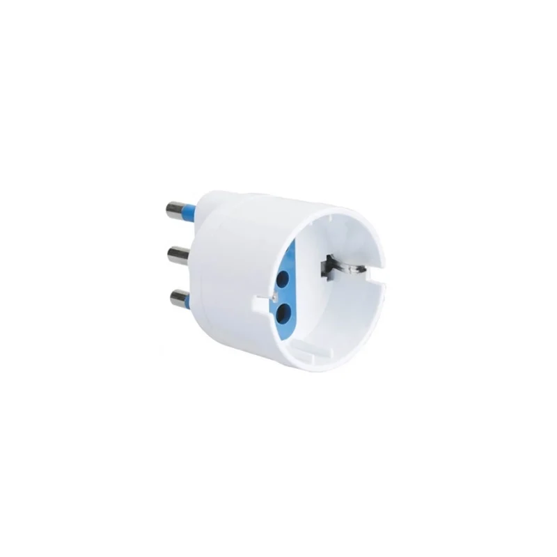 Adaptateur Schuko Faeg 10A + T blanc