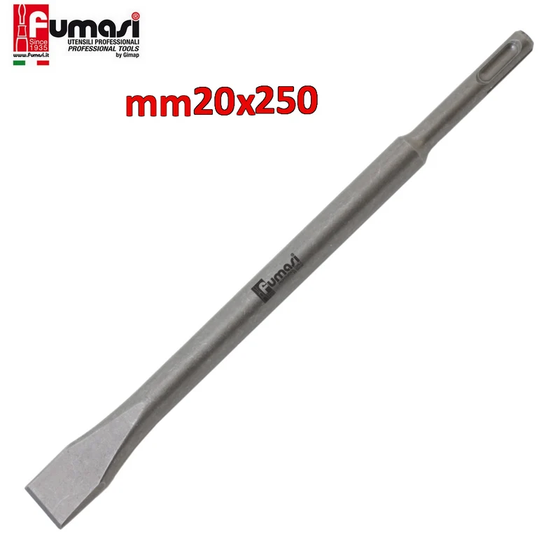 Burin plat SDS Plus 20x250 mm avec accessoire de perçage