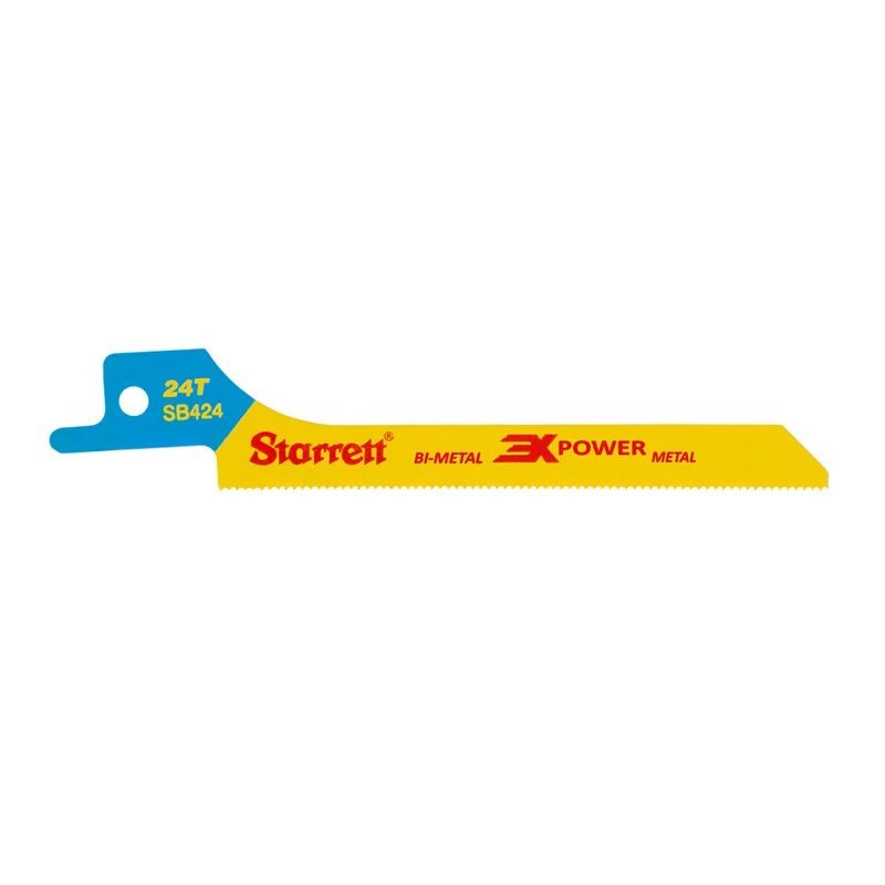 Scie alternative STARRETT pour la coupe des métaux 100 mm 24 TPI - 5 pièces.