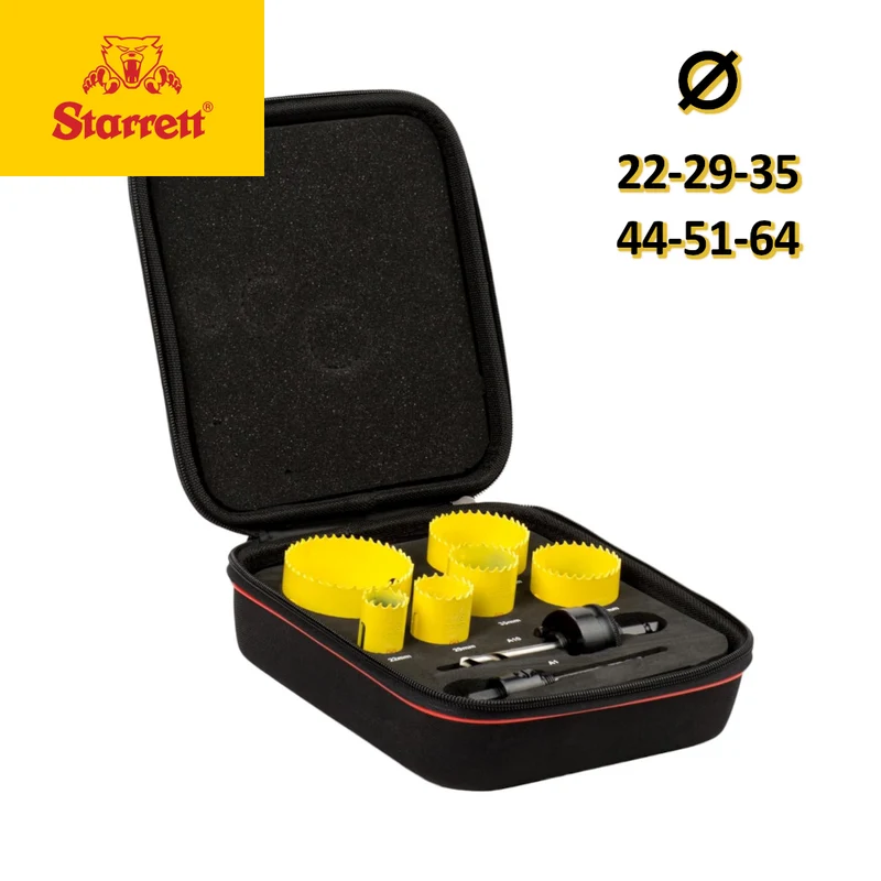 STARRETT 22, 29, 35, 44, 51 et 64 - Jeu de scies cloches bimétalliques génériques à coupe rapide