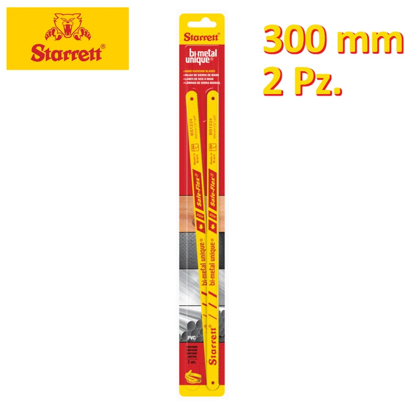 STARRETT 2 SCIES À MAIN POUR ARC 300 X 13 X 0,60 MM - 2 pièces.