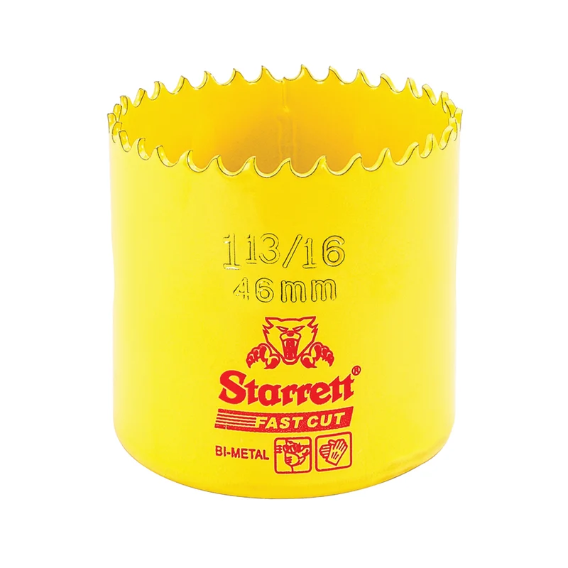 Scie cloche bimétallique STARRETT 46 mm - 1''13/16" à coupe rapide