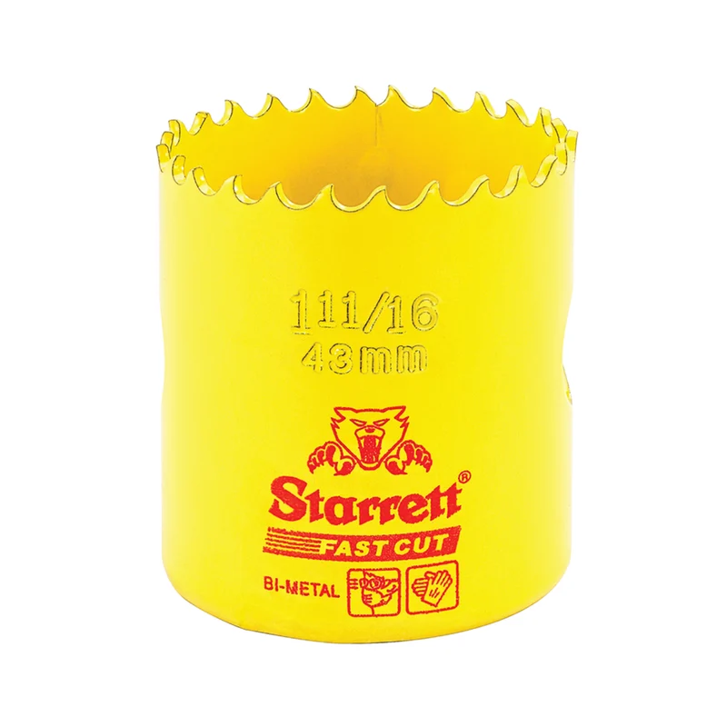 Scie cloche bimétallique STARRETT 43 mm - 1''11/16" à coupe rapide