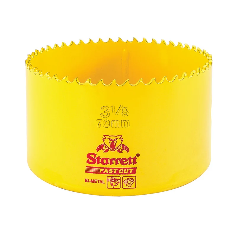 Scie cloche bimétallique STARRETT 79 mm - 3 1/8" à coupe rapide