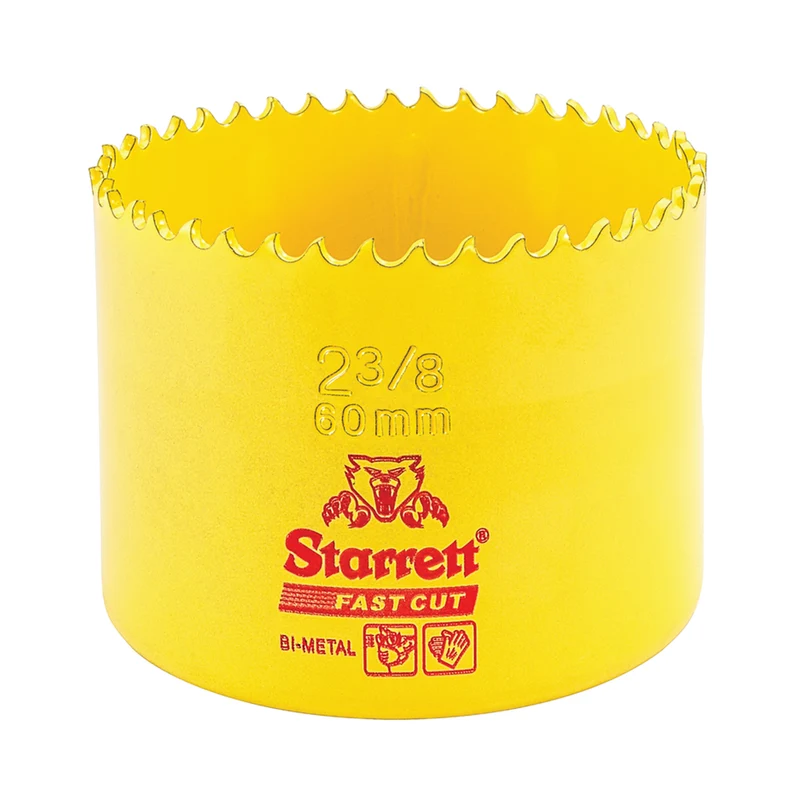 Scie cloche bimétallique STARRETT 60 mm - 2'' 3/8" à coupe rapide