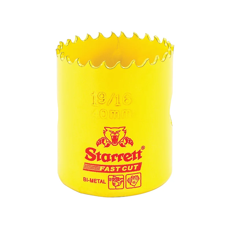 Scie cloche bimétallique STARRETT 40 mm 1''9/16" à coupe rapide