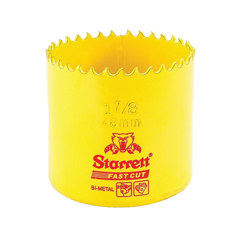 Scie cloche bimétallique STARRETT 48 mm 1''7/8" à coupe rapide