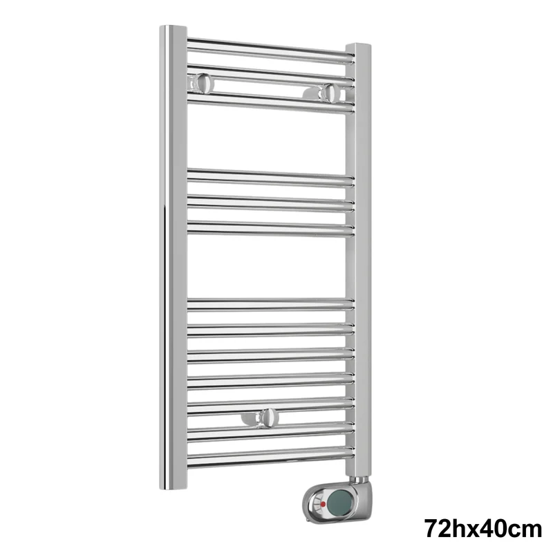 Sèche-serviettes électrique CORTINA EVO CHROME 72x40 cm avec thermostat numérique programmable