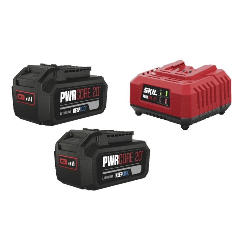 Chargeur + 2 batteries 20V pour outils électriques SKIL